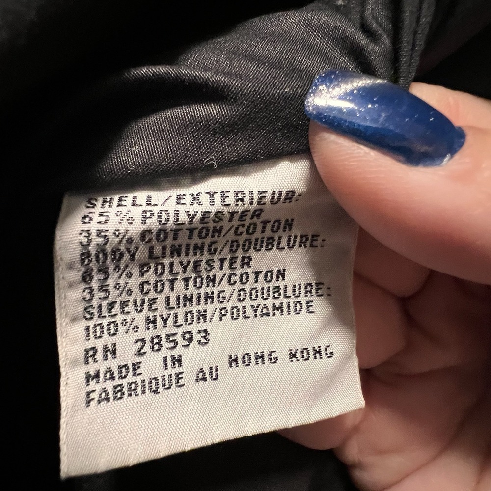 Vtg Members Only Europe Craft Black 13/14 Jacket D Ring Buckles On Hem Hong Kong - Picture 6 of 13